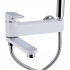 Змішувач для ванни Jay, Chrome/White (k35) з поворотним виливом та душовим гарнітуром QTJAY260CRW45554 Qtap