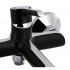 Змішувач для ванни Grand, Chrome/Black (k35) з душовим гарнітуром QTGRABCR006 Qtap