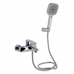 Змішувач для ванни Swan Eco, Chrome (k35) з душовим гарнітуром QTSWA259CRM45534 Qtap
