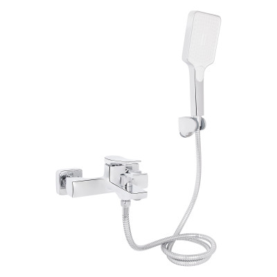 Змішувач для ванни Nando, Chrome (k35) з душовим гарнітуром QTNAN259CRM48651 Qtap