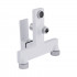 Змішувач для ванни Gemini, Chrome/White (k35) з душовим гарнітуром QTGEM259CRW45683 Qtap