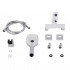 Змішувач для ванни Gemini, Chrome/White (k35) з душовим гарнітуром QTGEM259CRW45683 Qtap
