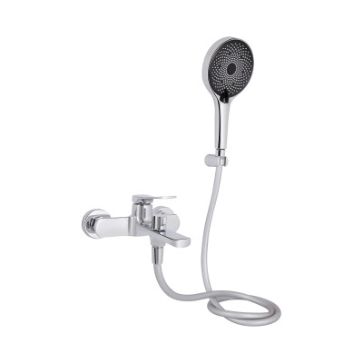 Змішувач для ванни Slavonice, Chrome (k35) з душовим гарнітуром QTSLV259CRM48034 Qtap