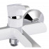 Змішувач для ванни Grand, Chrome/White (k35) з душовим гарнітуром QTGRAWCR006 Qtap