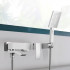 Змішувач для ванни Swan Cascada, Chrome (k35) з поворотним виливом та душовим гарнітуром QTSWA260CRM45565 Qtap