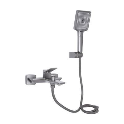 Змішувач для ванни Presto (з душовим гарнітуром) QTPRE259GRP45584 Graphite Qtap