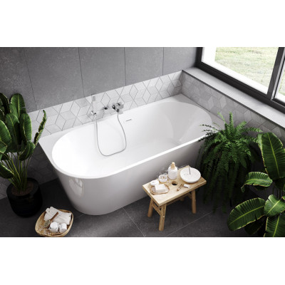 Ванна акрилова ZOYA 150х75 права з сифоном клік-клак хром Ванна акрилова ZOYA 150х75 права з сифоном клік-клак хром